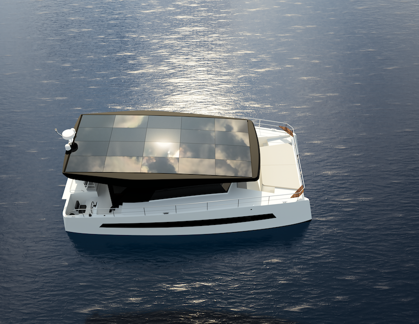 a solar powered catamaran